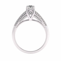 7/8 CT. Classic Pave Two Tone Engagement Ring
