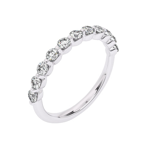 1/2 CT. Lab Created Diamond Single Row Half Eternity band