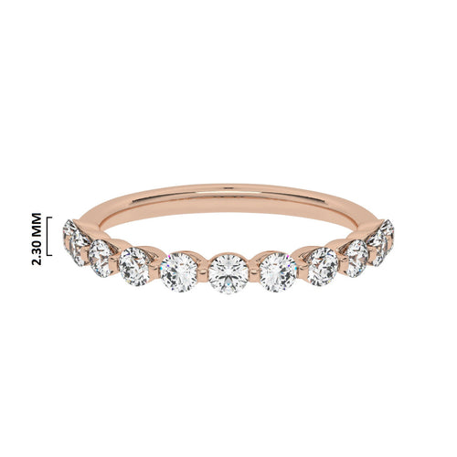 1/2 CT. Lab Created Diamond Single Row Half Eternity band