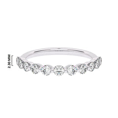 1/2 CT. Lab Created Diamond Single Row Half Eternity band