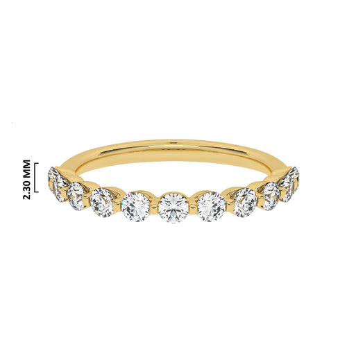 1/2 CT. Single Row Half Eternity band