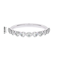 1/2 CT. Single Row Half Eternity band