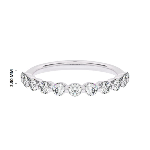 1/2 CT. Single Row Half Eternity band