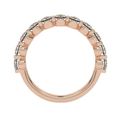 1 CT. Lab Created Diamond Single Row Half Eternity band