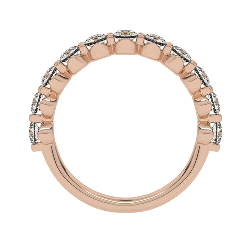 1 CT. Lab Created Diamond Single Row Half Eternity band