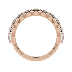 1 CT. Lab Created Diamond Single Row Half Eternity band