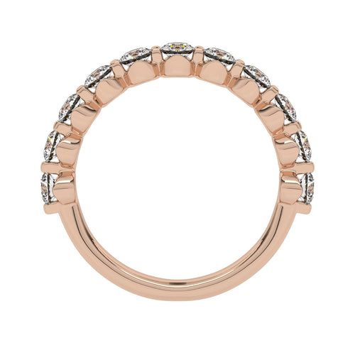 1 CT. Lab Created Diamond Single Row Half Eternity band