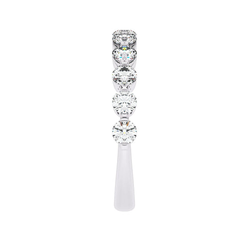1 CT. Lab Created Diamond Single Row Half Eternity band