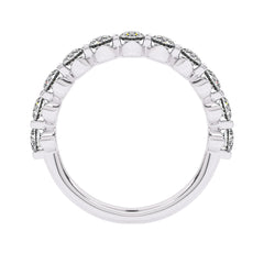 1 CT. Lab Created Diamond Single Row Half Eternity band