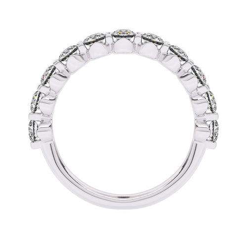 1 CT. Lab Created Diamond Single Row Half Eternity band