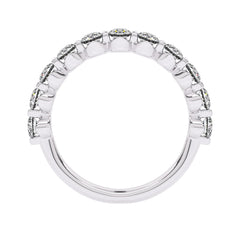 1 CT. Lab Created Diamond Single Row Half Eternity band