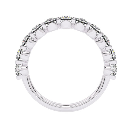 1 CT. Lab Created Diamond Single Row Half Eternity band