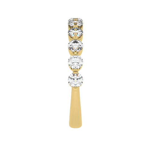 1 CT. Lab Created Diamond Single Row Half Eternity band