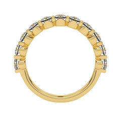 1 CT. Lab Created Diamond Single Row Half Eternity band