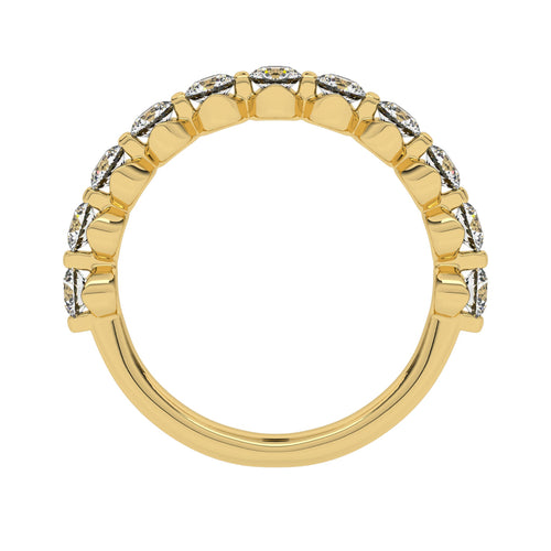 1 CT. Lab Created Diamond Single Row Half Eternity band