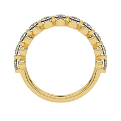 1 CT. Lab Created Diamond Single Row Half Eternity band