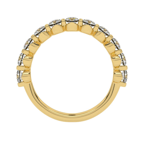 1 CT. Lab Created Diamond Single Row Half Eternity band