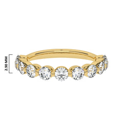 1 CT. Lab Created Diamond Single Row Half Eternity band