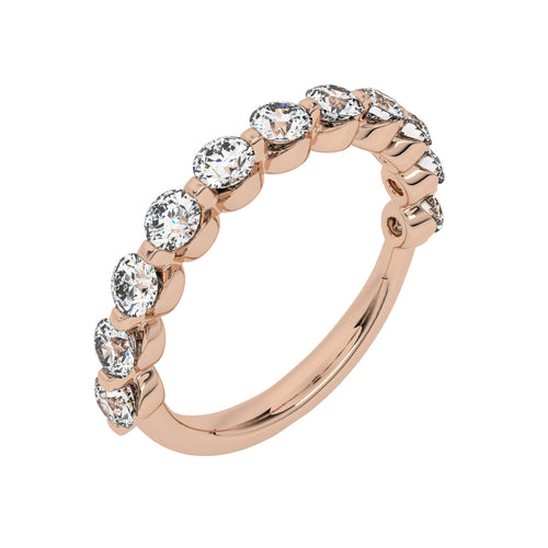 1 CT. Lab Created Diamond Single Row Half Eternity band