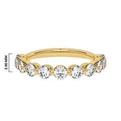 1 CT. Lab Created Diamond Single Row Half Eternity band