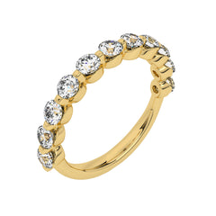 1 CT. Lab Created Diamond Single Row Half Eternity band