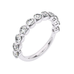 1 CT. Lab Created Diamond Single Row Half Eternity band