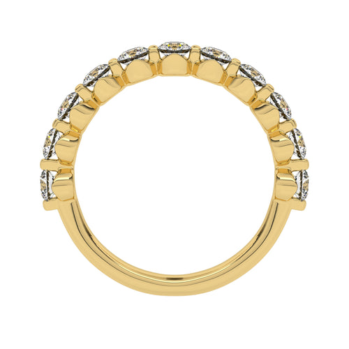 1 CT. Lab Created Diamond Single Row Half Eternity band
