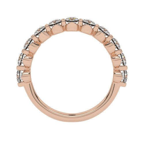 1 CT. Lab Created Diamond Single Row Half Eternity band