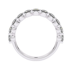 1 CT. Lab Created Diamond Single Row Half Eternity band