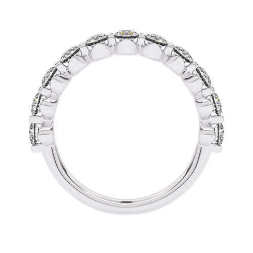 1 CT. Lab Created Diamond Single Row Half Eternity band