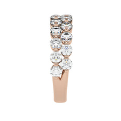 2 CT. Lab Created Diamond Double Row Half Eternity band