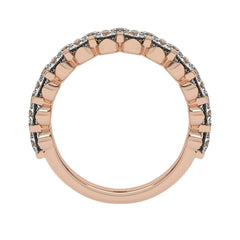 2 CT. Lab Created Diamond Double Row Half Eternity band