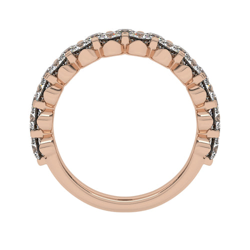 2 CT. Lab Created Diamond Double Row Half Eternity band