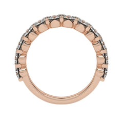 2 CT. Lab Created Diamond Double Row Half Eternity band