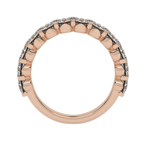 2 CT. Lab Created Diamond Double Row Half Eternity band