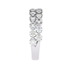 2 CT. Lab Created Diamond Double Row Half Eternity band
