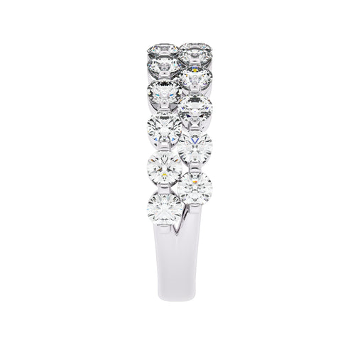 2 CT. Lab Created Diamond Double Row Half Eternity band