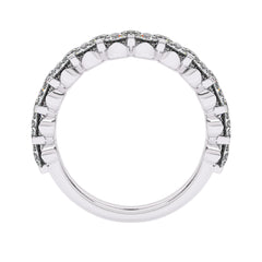 2 CT. Lab Created Diamond Double Row Half Eternity band