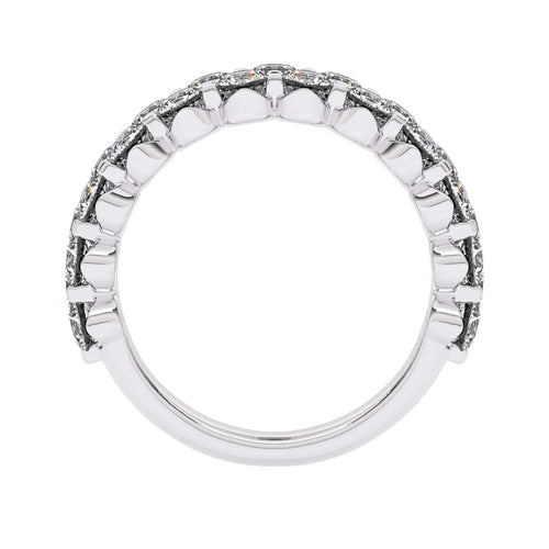 2 CT. Lab Created Diamond Double Row Half Eternity band