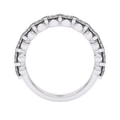 2 CT. Lab Created Diamond Double Row Half Eternity band