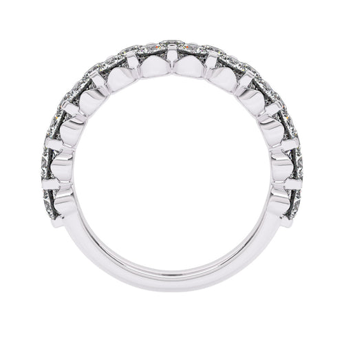 2 CT. Lab Created Diamond Double Row Half Eternity band
