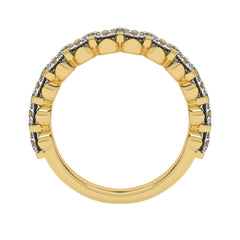2 CT. Lab Created Diamond Double Row Half Eternity band