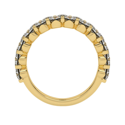 2 CT. Lab Created Diamond Double Row Half Eternity band