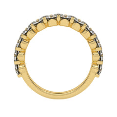 2 CT. Lab Created Diamond Double Row Half Eternity band