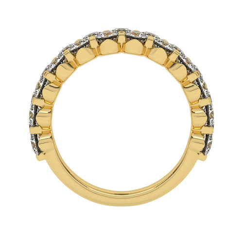 2 CT. Lab Created Diamond Double Row Half Eternity band