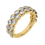 2 CT. Lab Created Diamond Double Row Half Eternity band