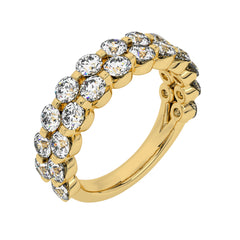 2 CT. Lab Created Diamond Double Row Half Eternity band