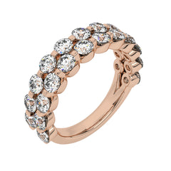 2 CT. Lab Created Diamond Double Row Half Eternity band