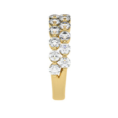 2 CT. Lab Created Diamond Double Row Half Eternity band
