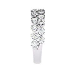 2 CT. Lab Created Diamond Double Row Half Eternity band